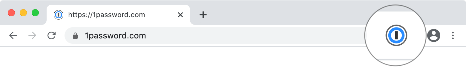 l'icône 1Password dans Chrome